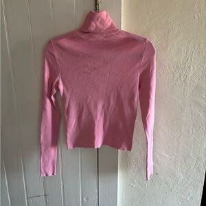 Zara Soft Pink Ribbed Turtleneck